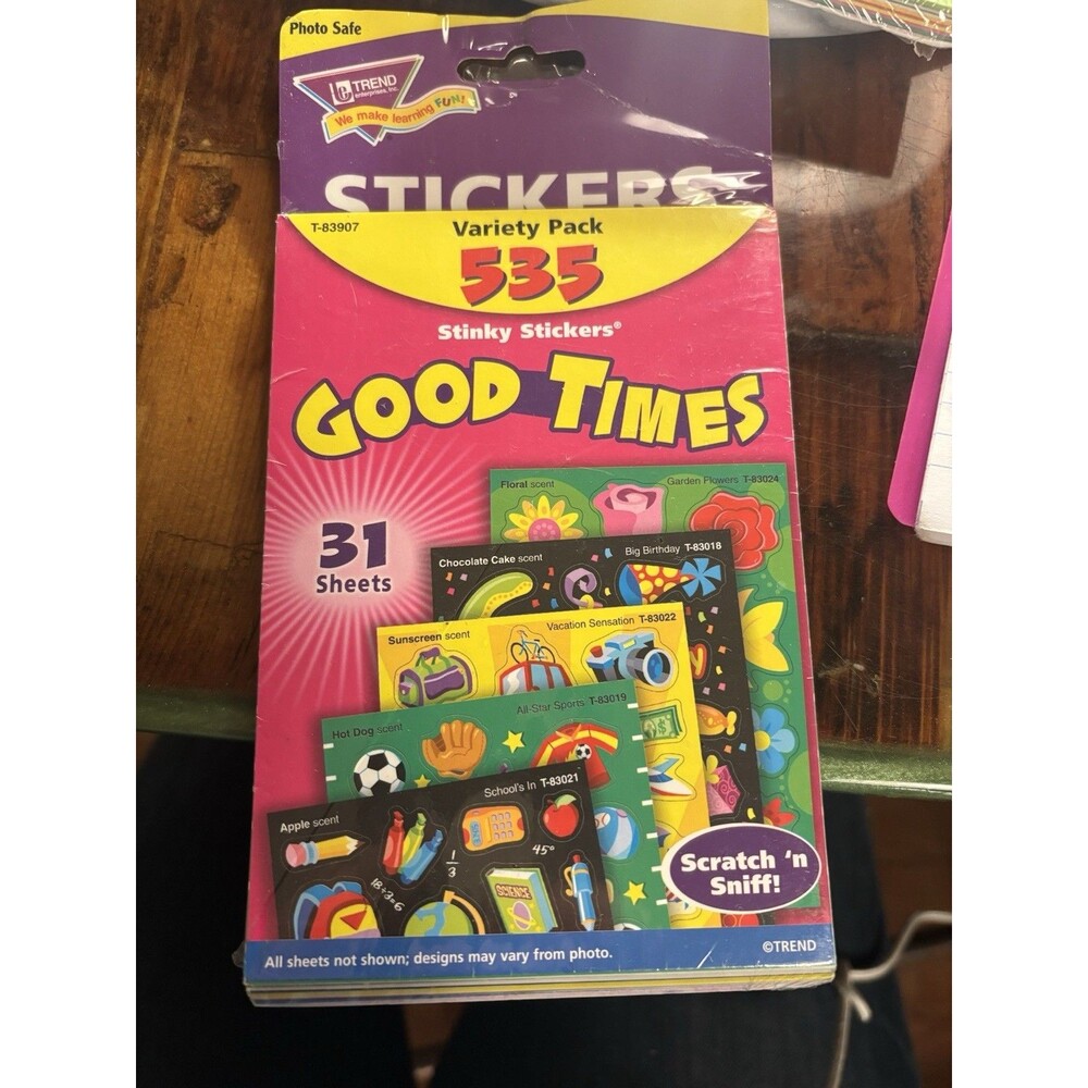 Vintage Scratch N Sniff Stickers 535 Good time Scents RARE